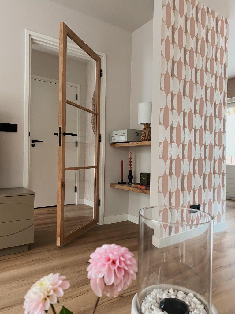 Eiken deur met glas | Binnendeur Varik | Op voorraad, Doe-het-zelf en Bouw, Deuren en Vliegenramen, Binnendeur, Nieuw, Ophalen of Verzenden