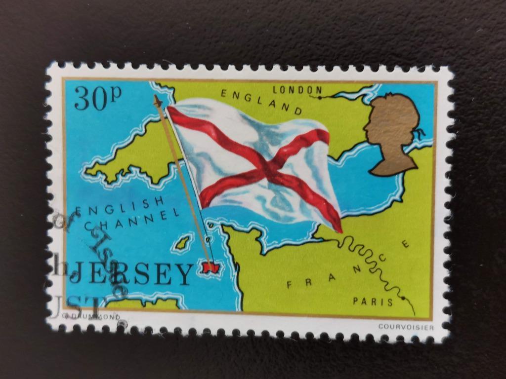Jersey 1976 - carte, drapeau, Enlèvement ou Envoi, Affranchi