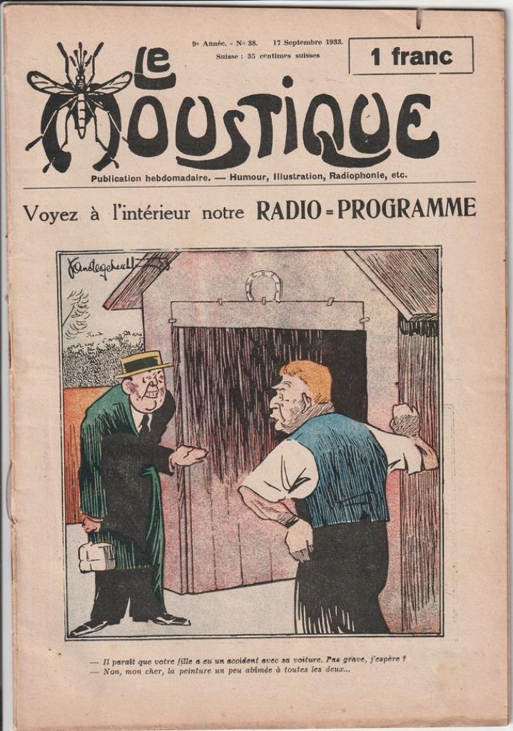 Revue Le Moustique numéro 38 - 1933, Collections, Enlèvement, 1920 à 1940, Journal ou Magazine