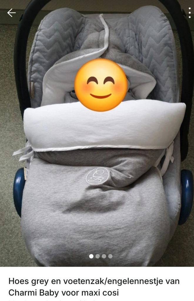 Hoes voor maxi cosi en voetenzak/engelennestje Charmi baby, Ophalen, Zo goed als nieuw