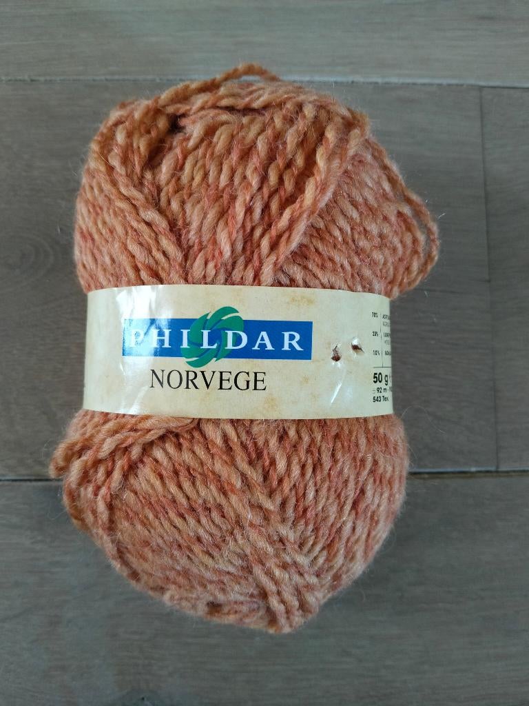 1 pak Breiwol Phildar Norvege, Hobby en Vrije tijd, Breien en Haken, Ophalen, Zo goed als nieuw, Breien of Haken