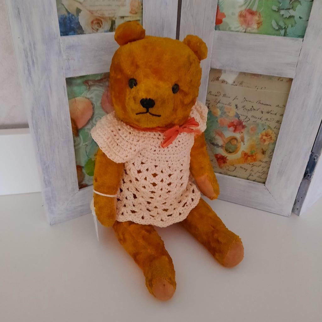 Schattige antieke teddybeer, Verzamelen, Beren en Cherished Teddies, Zo goed als nieuw, Ophalen