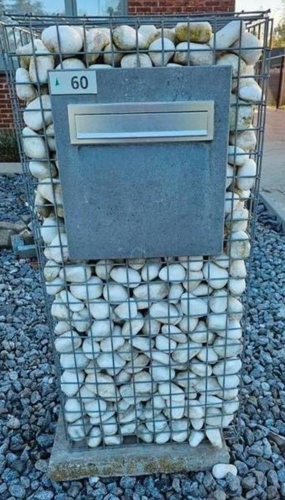 Brievenbus met witte keien, Tuin en Terras, Ophalen