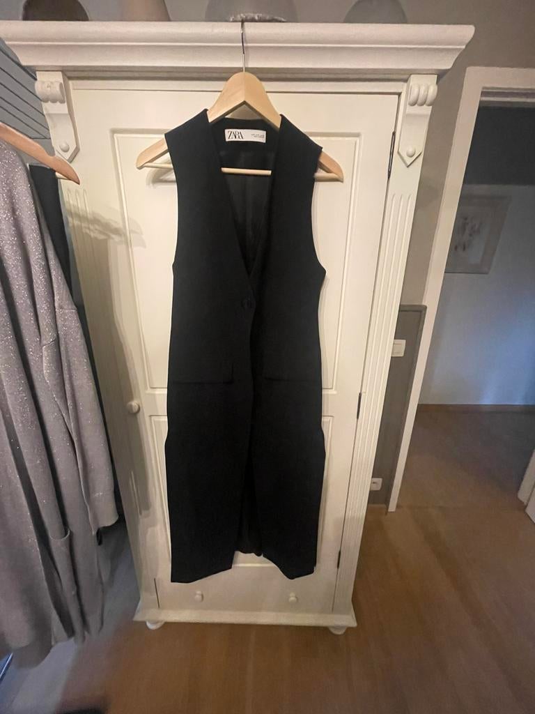 Gilet long noir de la marque Zara. Taille S, Enlèvement ou Envoi, Comme neuf, Noir, Zara