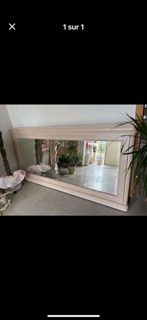 Grand miroir chêne ceruse, Maison & Meubles, Accessoires pour la Maison | Miroirs, Enlèvement, Comme neuf