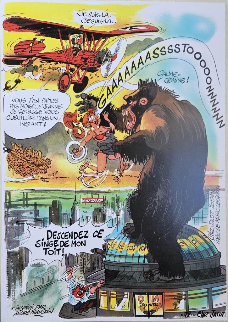 Estampe hommage Franquin 42x30 Neuf, Livres, BD, Une BD, Envoi, Comme neuf, Jacot (Franquin)