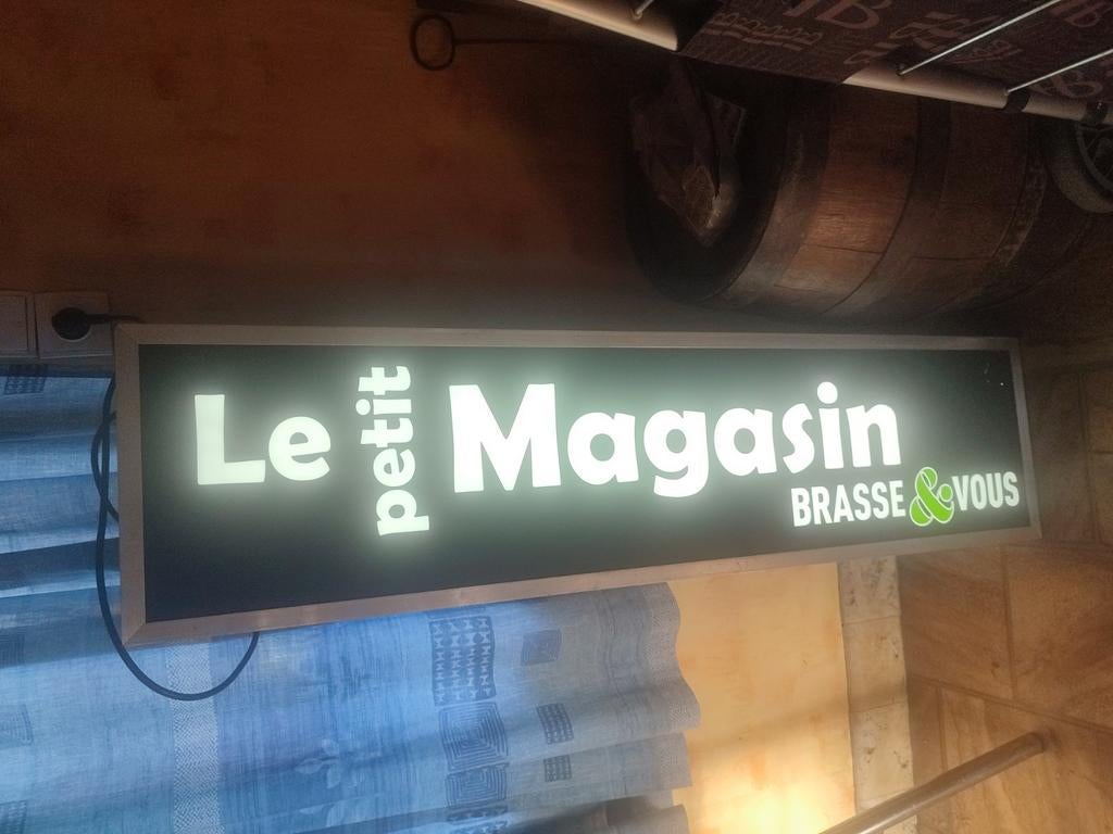 Enseigne lumineuse Brasse & Vous ., Collections, Marques de bière, Enlèvement, Utilisé, Panneau, Plaque ou Plaquette publicitaire