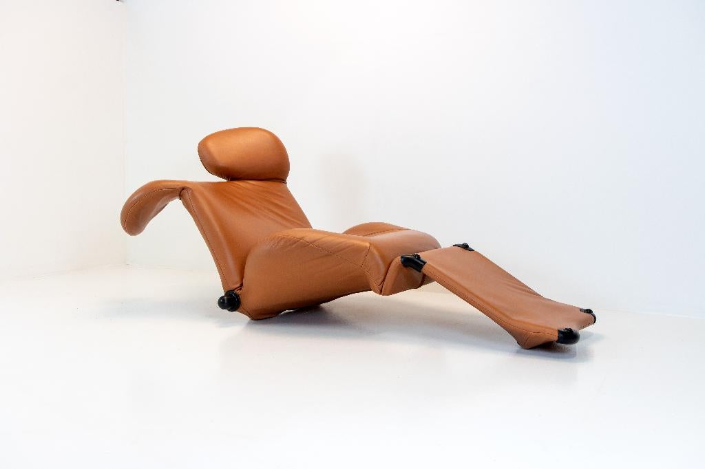 Fauteuil Cassina 111 Wink — par Toshiyuki Kita, Maison & Meubles, Fauteuils, Enlèvement ou Envoi, Comme neuf, Cuir, Design