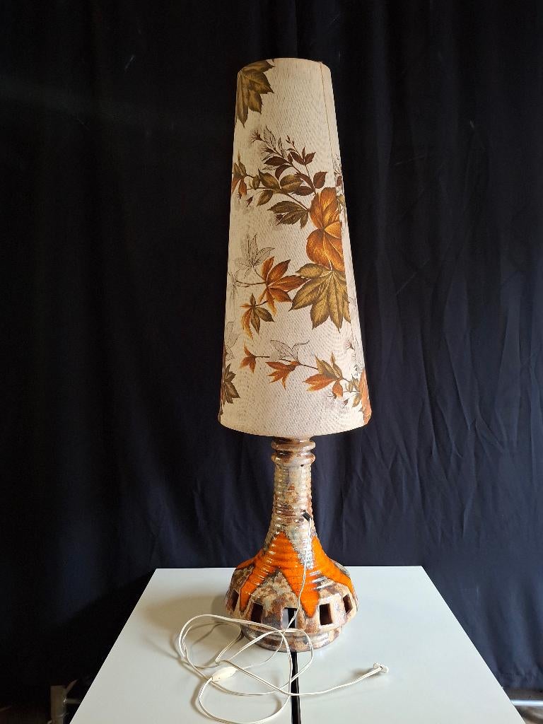 Retro keramieken vloerlamp West-Germany, Huis en Inrichting, Lampen | Vloerlampen, Ophalen, 100 tot 150 cm