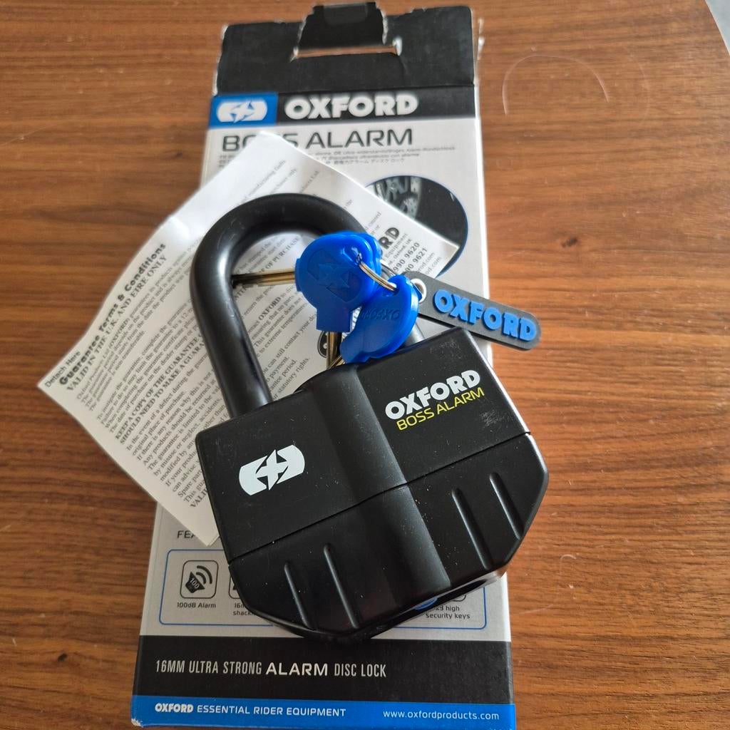 Antivol moto vélo Oxford Boss Alarm type bloqué disque, Motos, Enlèvement