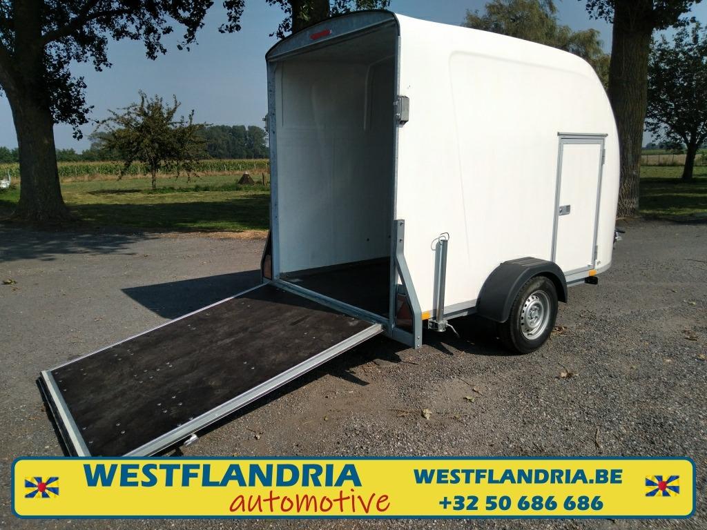 Remorque à moto fermée avec support et roue de secours, 24 o, Entreprise