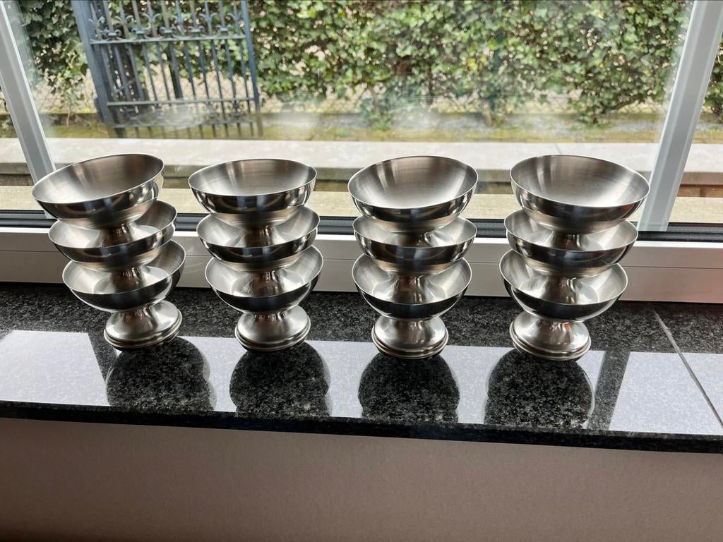 Inox coupes Menagia Baes f rs 18/8 Belgium, Antiquités & Art, Enlèvement