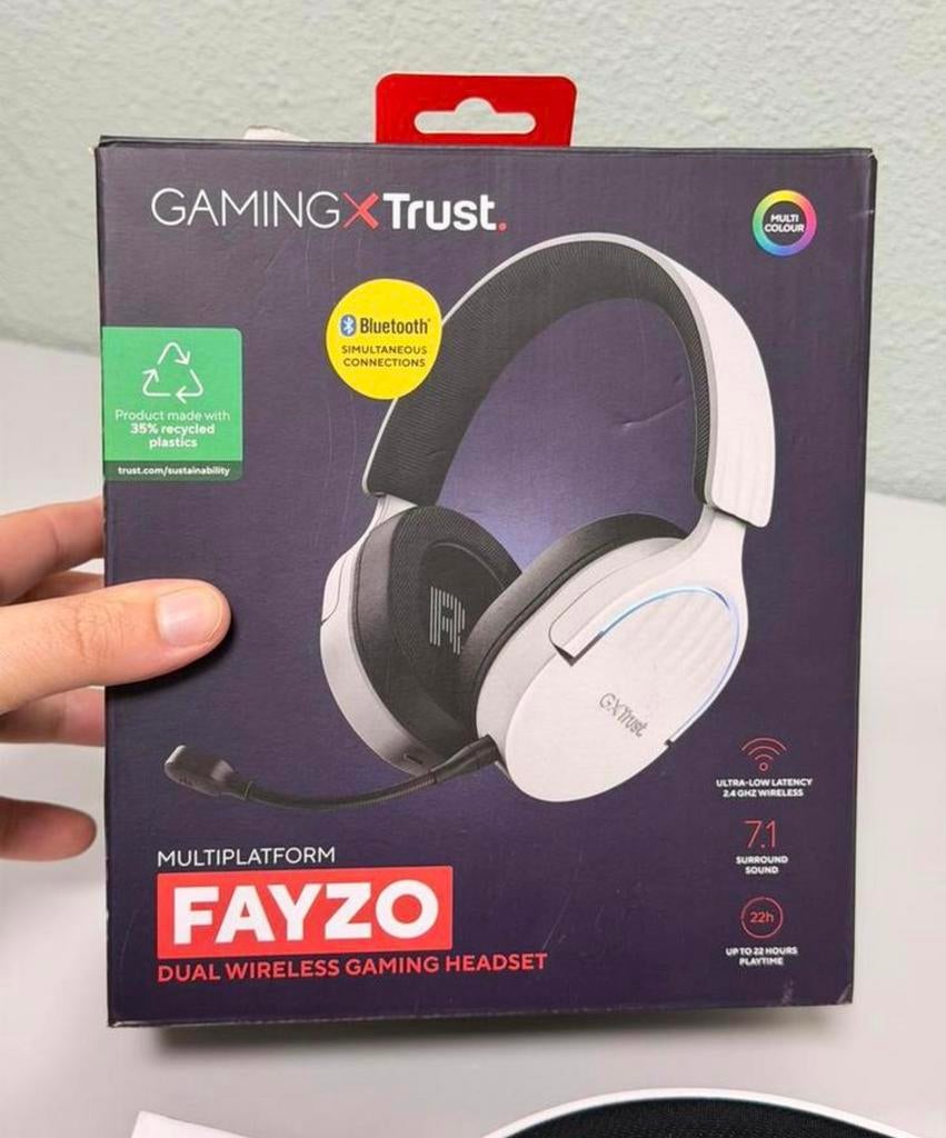 Trust GXT491W Fayzo - NIEUW Draadloze Gaming Headset PS5 PC, Mute-functie, Nieuw, Ophalen of Verzenden, Draadloos