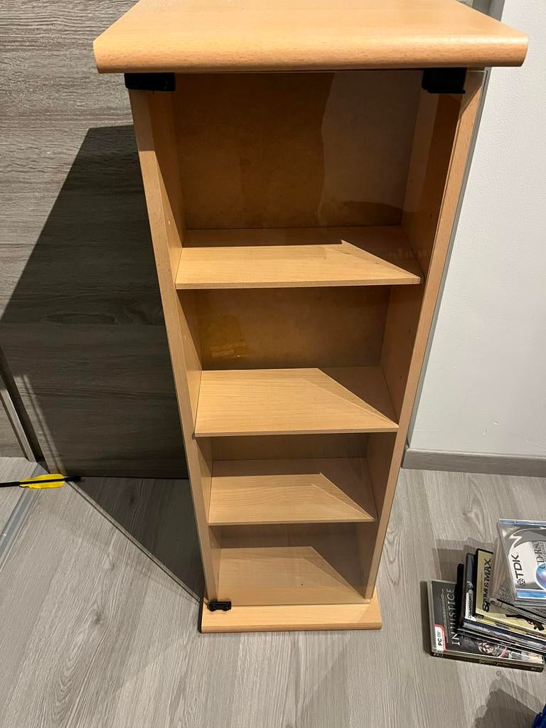 Armoire cd en bois porte vitrée, Maison & Meubles