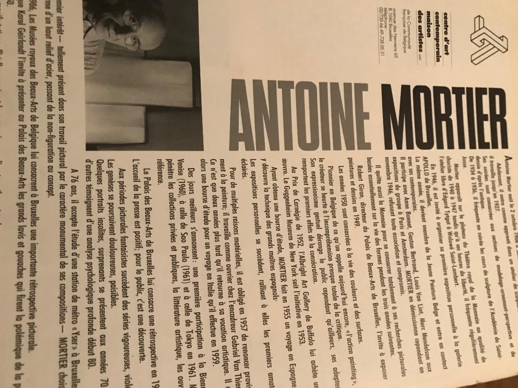 Antoine Mortier booklet, Ophalen of Verzenden, Zo goed als nieuw, Schilder- en Tekenkunst