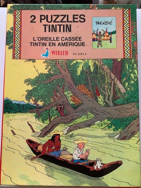 Tintin 2 puzzles, Enlèvement, Tintin, Comme neuf