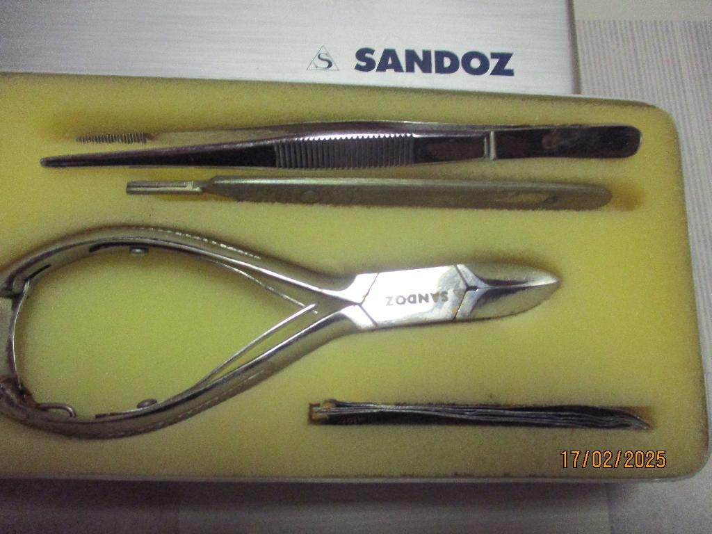 Pedicure tang Sandoz, Ophalen of Verzenden, Zo goed als nieuw, Hand- en Voetverzorging