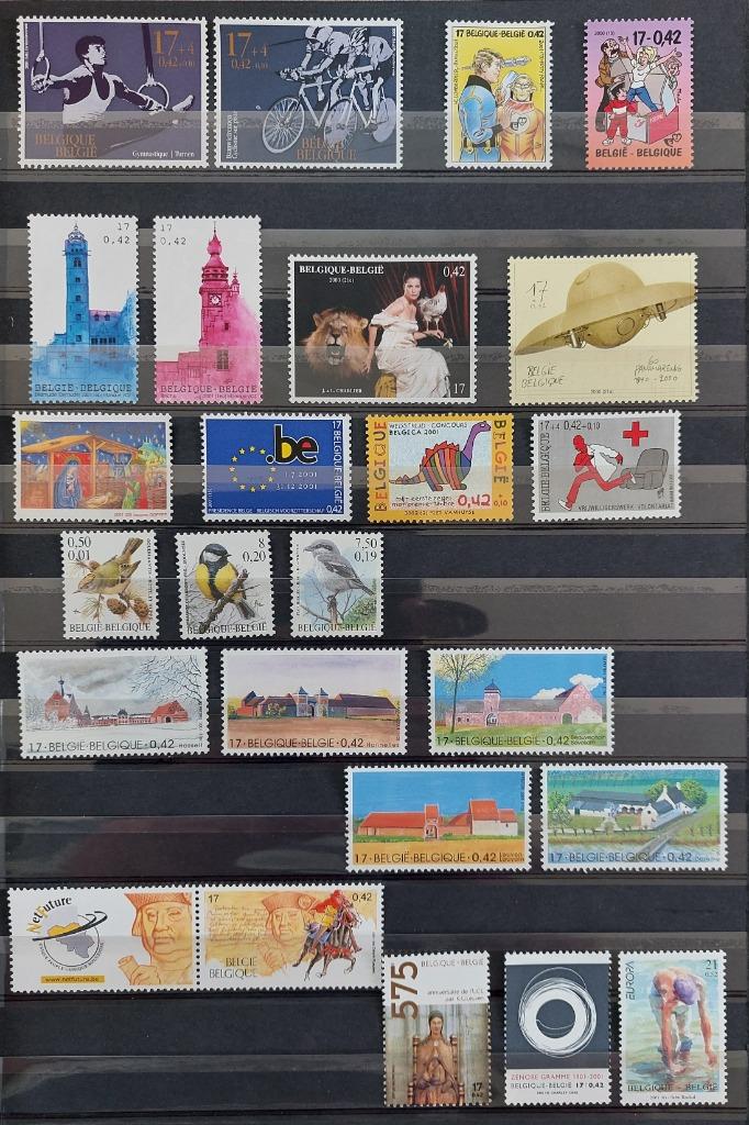 40 postzegels 2000-2002 met dubbele frankeerwaarde EUR/BEF, Postzegels en Munten, Ophalen, Postfris