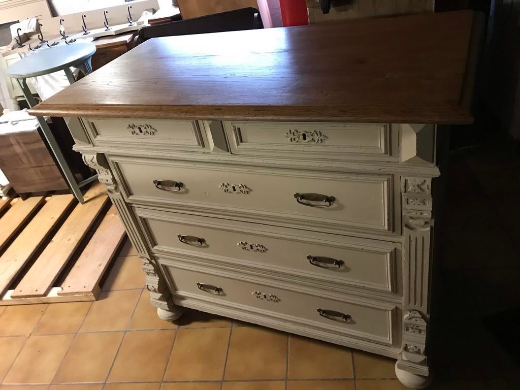Buffet ancien en chêne - commode, Maison & Meubles, Armoires | Commodes, Enlèvement, Comme neuf