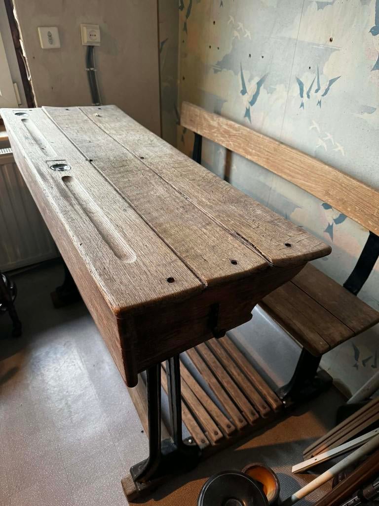 Banc d’écolier, Antiquités & Art, Antiquités | Meubles | Tables, Enlèvement