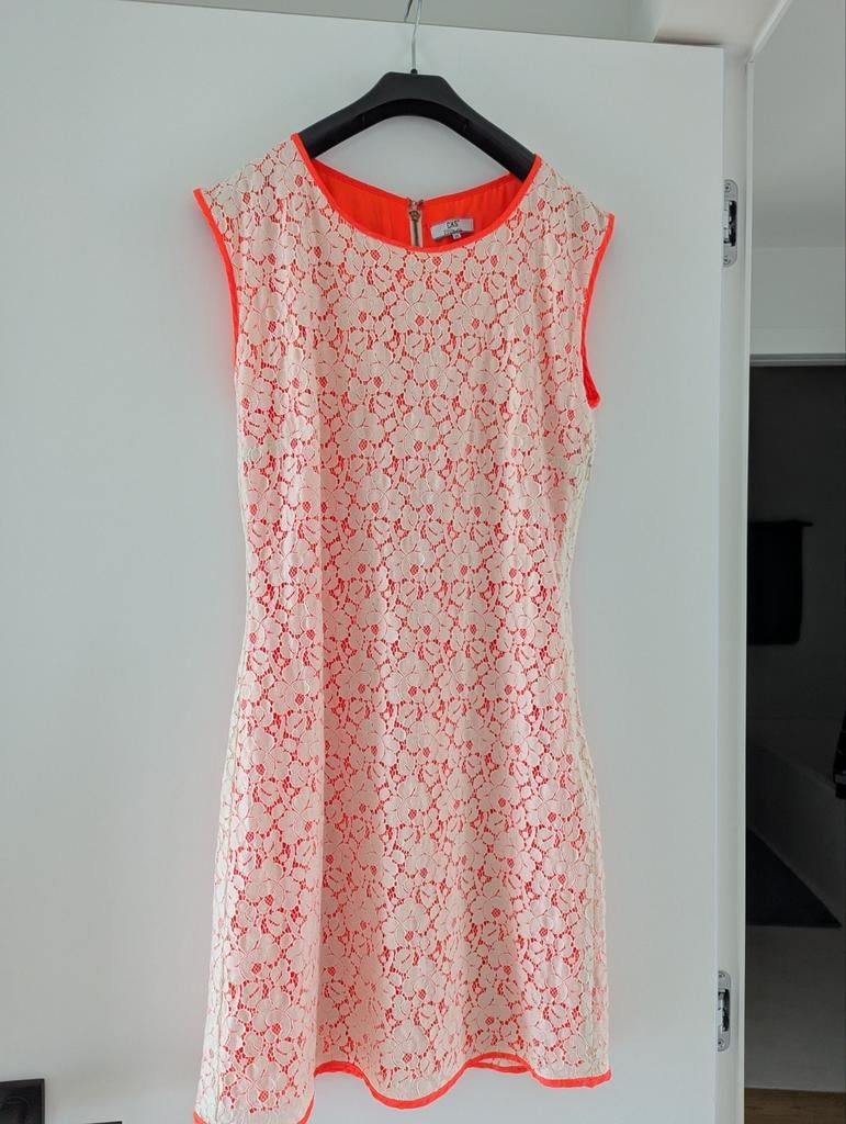 Prachtige feestelijke jurk CKS, Kleding | Dames, Jurken, Zo goed als nieuw, Maat 38/40 (M), Oranje, Ophalen of Verzenden