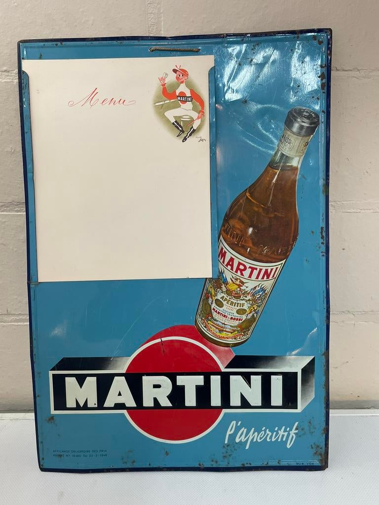Martini blik bord 1948 ( 33,5 op 49), Verzamelen, Ophalen of Verzenden, Zo goed als nieuw