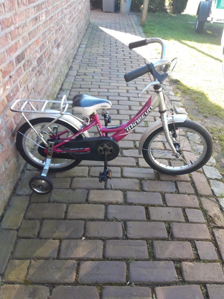 Kinderfiets, Fietsen en Brommers, Ophalen, Zijwieltjes, Minerva, 16 tot 20 inch
