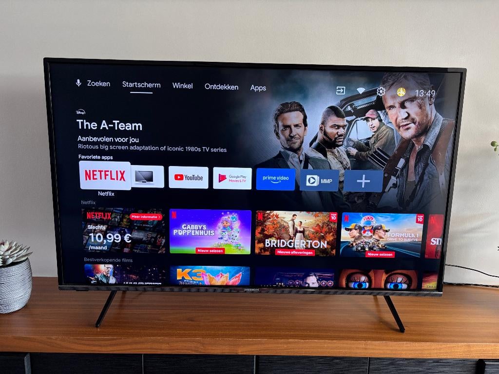 Smart tv ,Medion scherm 50 inch Wifi You Tube Netflix enz., LED, Comme neuf, Enlèvement, 100 cm ou plus