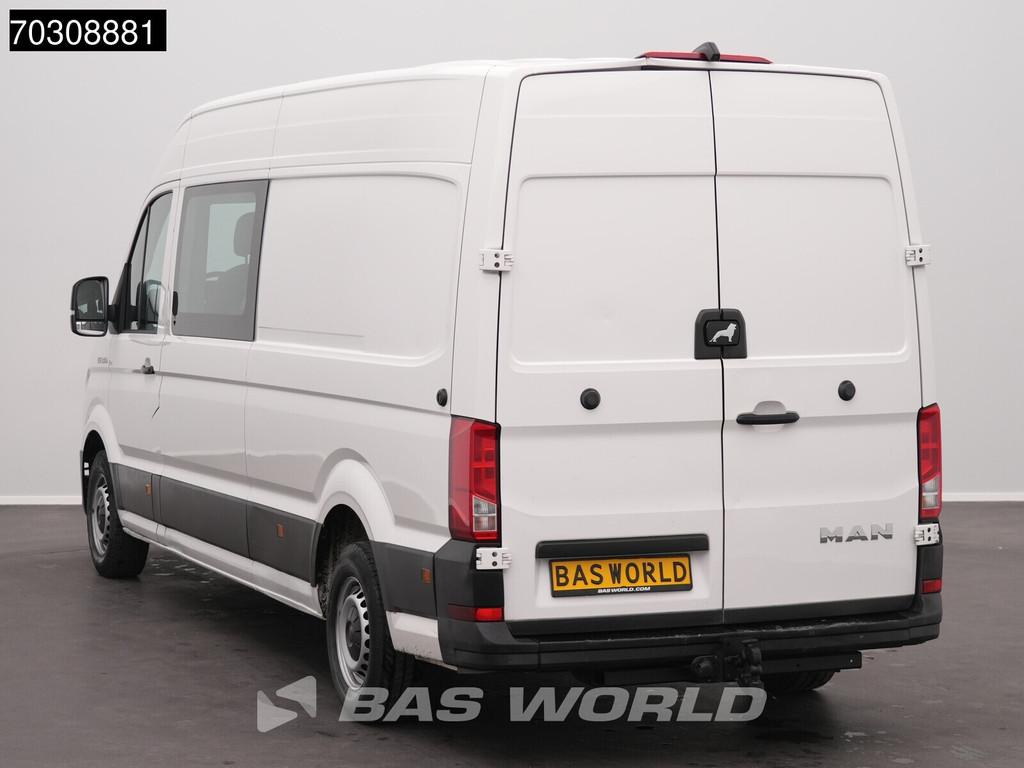 MAN TGE 3.140 Dubbel Cabine L4H3 Trekhaak Navi Airco Cruise, Auto's, Bestelwagens en Lichte vracht, Stof, Gebruikt, Euro 6, 4 cilinders