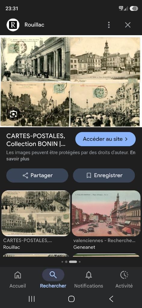 Carte postale d'époques, Ophalen