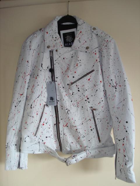 #LADC ROCKY TACHING Medium Lederen Biker jas/cuir/Leather, Kleding | Heren, Wit, Nieuw, LADC, Verzenden