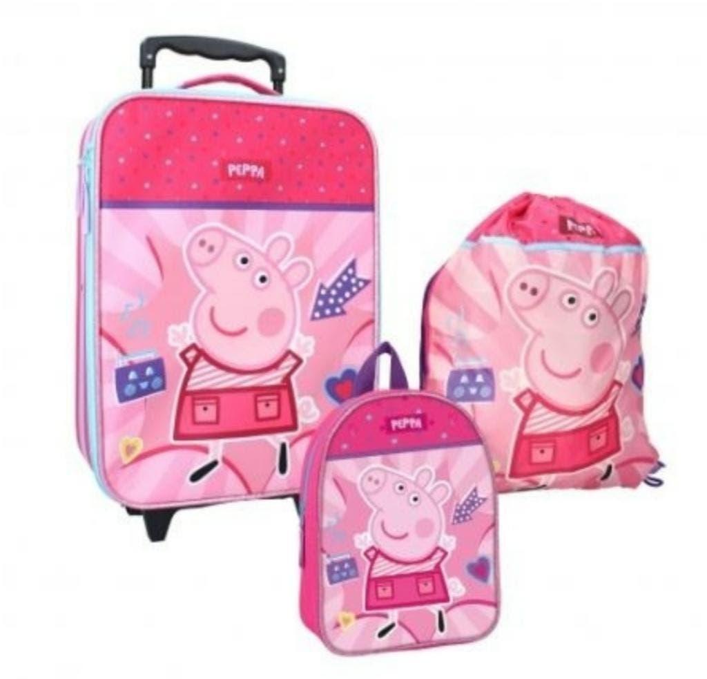 Peppa Pig Reisset: Trolley Koffer, Rugzak en Gymtas, Ophalen of Verzenden, Nieuw, Overige materialen, Wieltjes