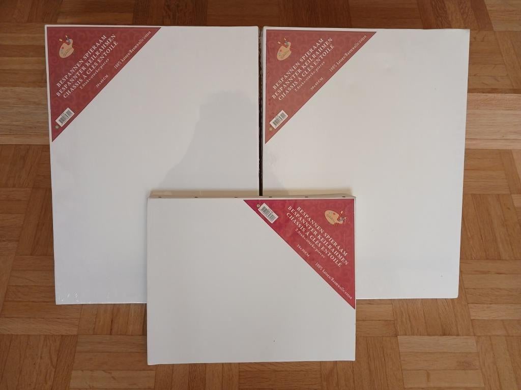 Châssis à clés entoilés 100% coton - lot de 5 pièces, Enlèvement, Neuf, Toile