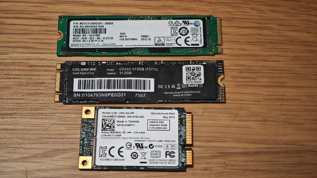 Hdd 1tb, ssd 512gb, 128gb, Ophalen, Intern, Zo goed als nieuw, Seagate