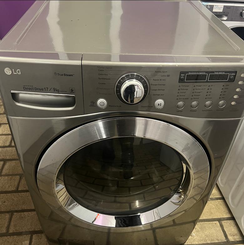 17kg Lave linge séchant LG Direct Drive/vapeur/Connecté, Enlèvement, Comme neuf, Séchoir à linge