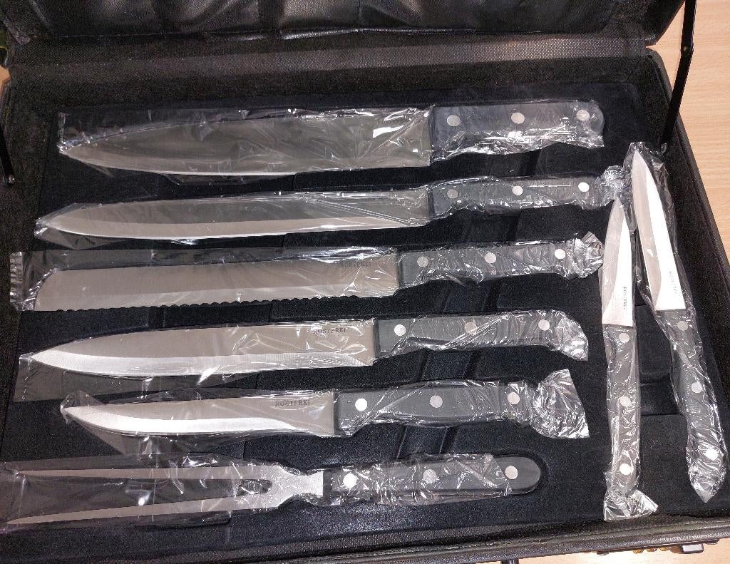 Ensemble de 12 couteaux de luxe dans un étui, neuf, Enlèvement ou Envoi, Neuf, Autres matériaux, Ensemble de couverts