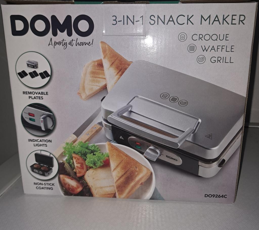 Tosti Ijzer, Elektronische apparatuur, Contactgrills, Ophalen, Uitneembare platen, Nieuw