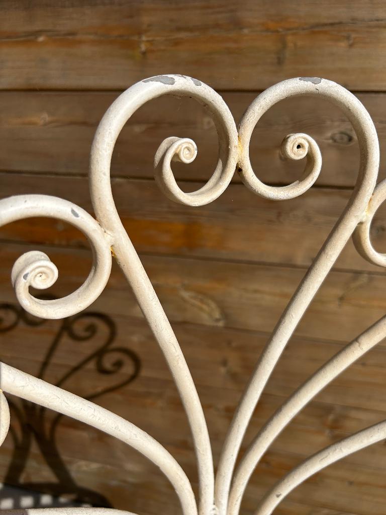 Ensemble chaises plus tabouret fer forgé, Jardin & Terrasse, Enlèvement, Utilisé, Métal, Ajustable