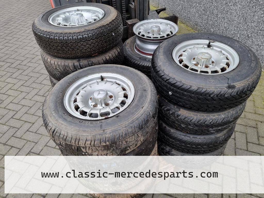 4 Kroonkurkvelgen Mercedes 14 inch w123 w114 w115 6j, Auto-onderdelen, Banden en Velgen, 14 inch, Velg(en), -, -