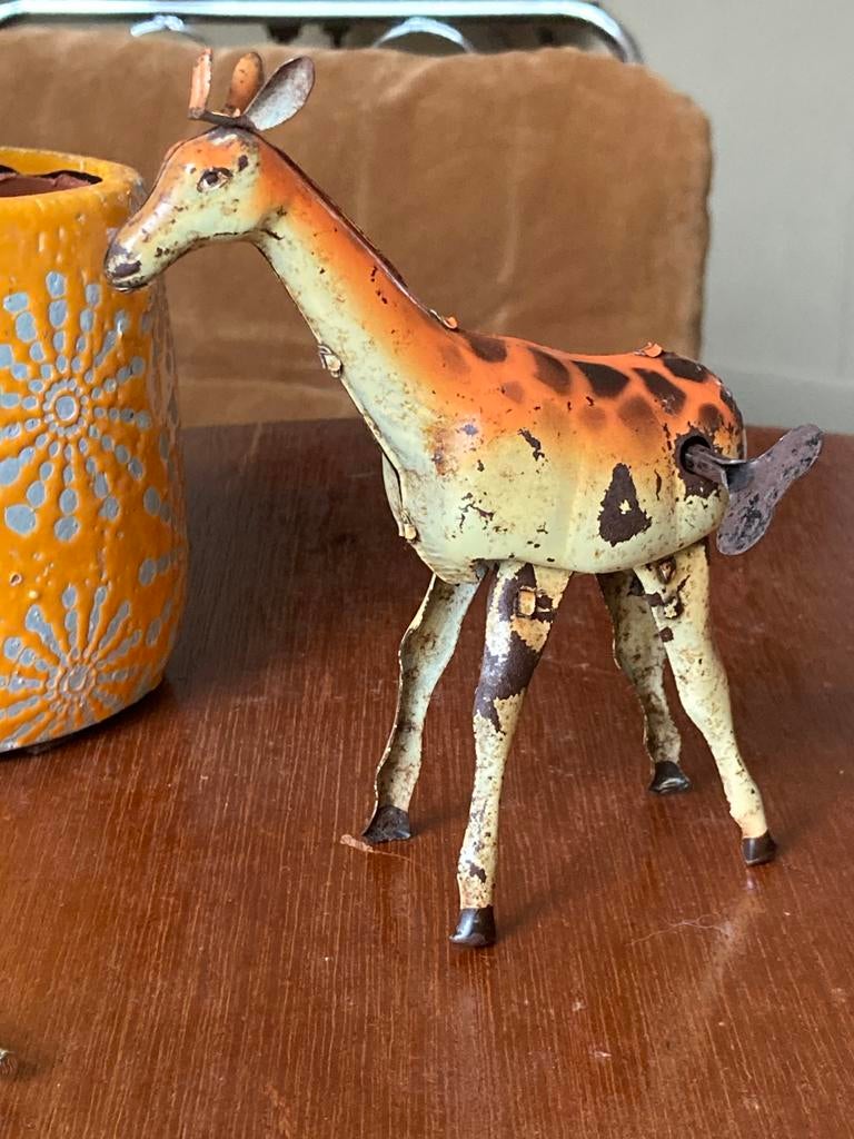 Girafe tole  mechanisme en état de marche occupied Japan, Antiquités & Art, Enlèvement ou Envoi