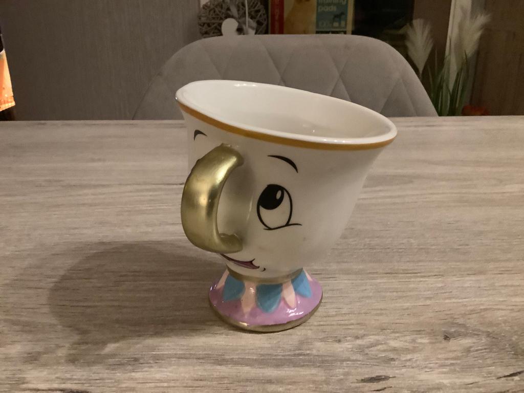 Disney Belle en het beest barstje mok (10 cm), Verzamelen, Ophalen of Verzenden, Assepoester of Belle, Gebruikt, Servies