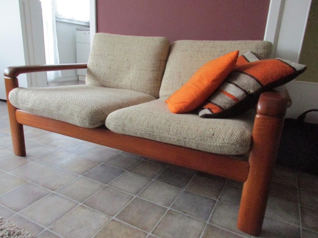 Vintage retro Deens Design bankstel 3 en 2 zit, Enlèvement