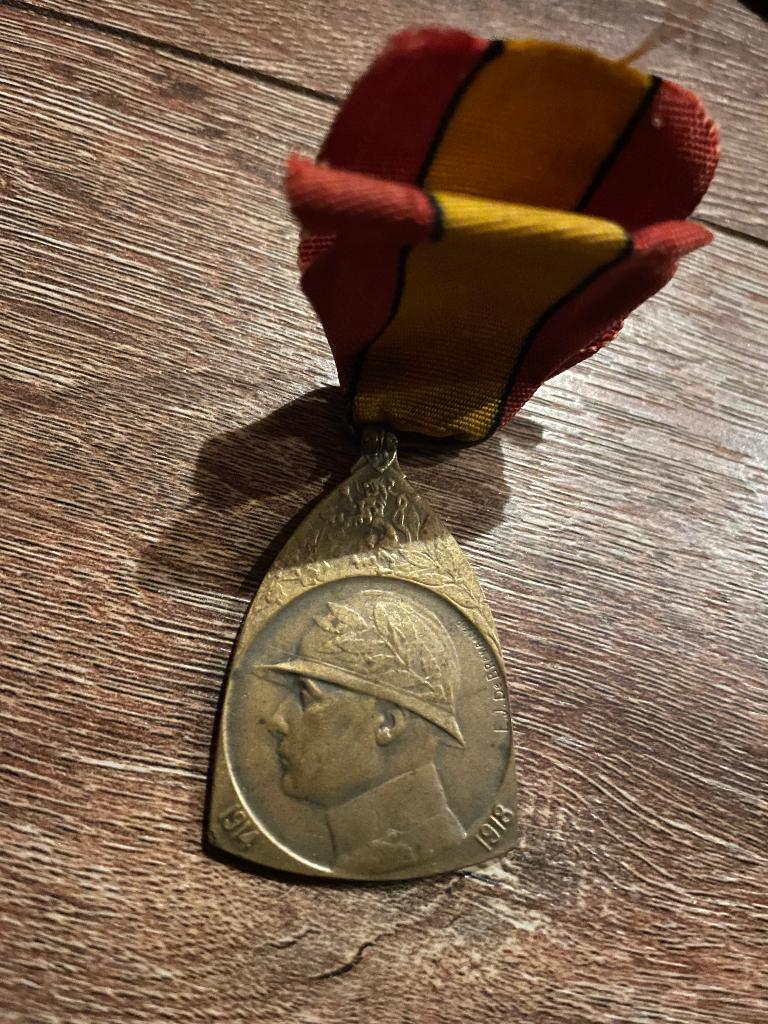 Belgische medaille WOI, Verzamelen, Ophalen of Verzenden