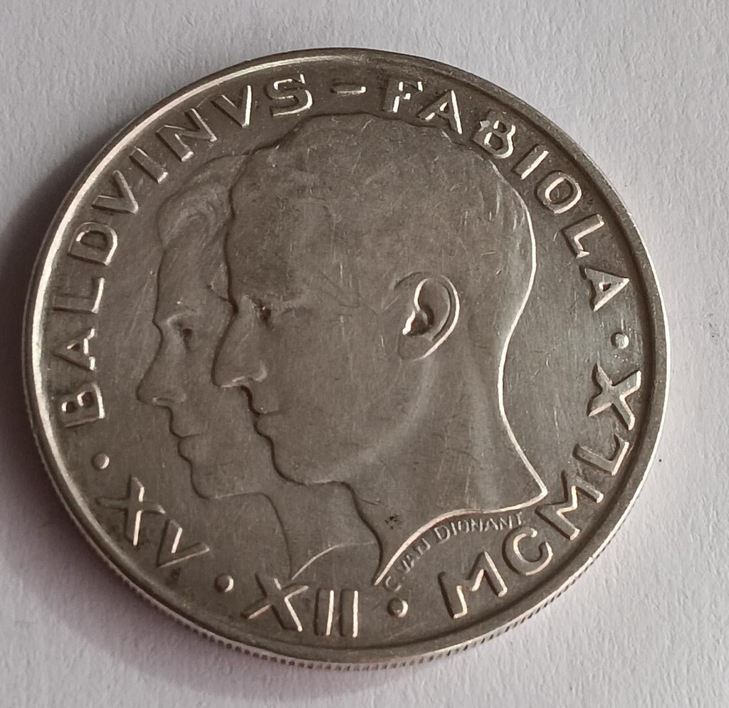 Belgische herdenkingsmunt Arge.50fr. 1980 Doe een bod, Postzegels en Munten, Munten | Europa | Niet-Euromunten, Ophalen, Zilver