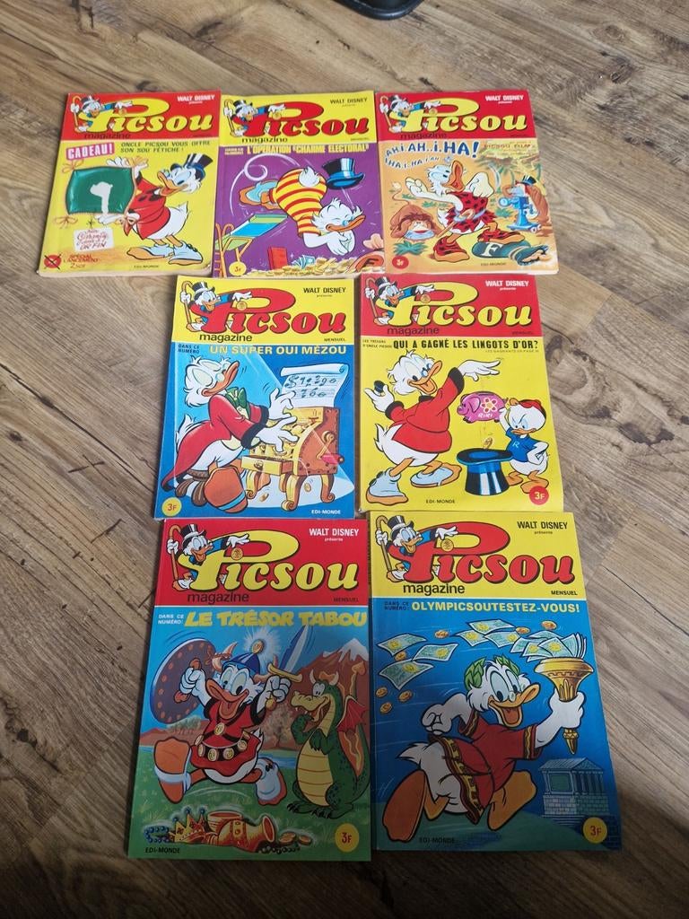 Lot de 7 anciens picsou magazines en tbe, Livres, Enlèvement ou Envoi