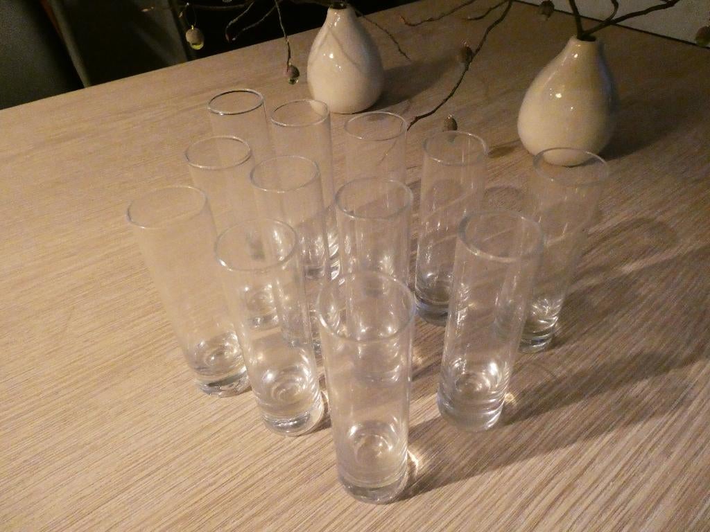 kleine vaasjes  Ø 3 cm H 12 cm, Ophalen, Nieuw, Glas, Minder dan 50 cm