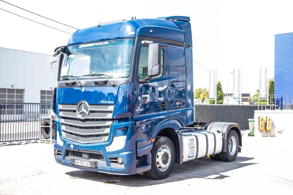Mercedes-Benz ACTROS 1848 LS (bj 2015), Auto's, Vrachtwagens, Automaat, Achterwielaandrijving, Euro 6, Blauw
