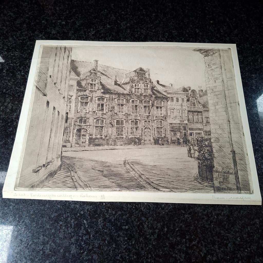 3 Etsen Rom. Malfliet, Collections, Photos & Gravures, Enlèvement ou Envoi