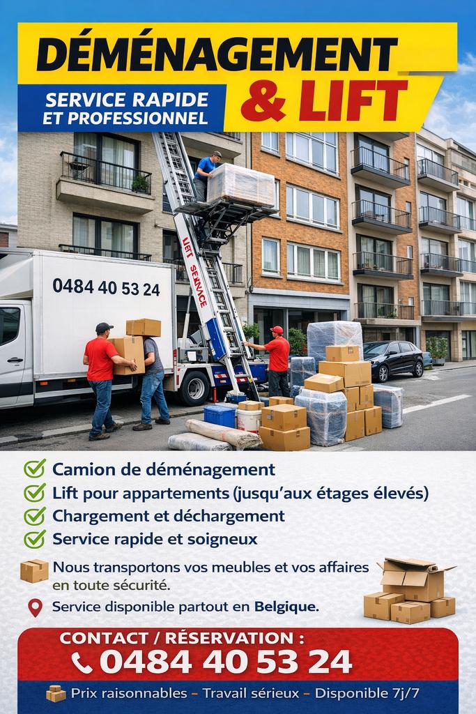 Déménagement bruxelles, Huis en Inrichting, Woonaccessoires | Overige, Nieuw, Ophalen