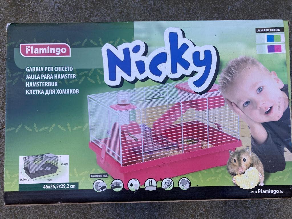 hamsterkooi Flamingo Nicky 46cm x 26cm x 29cm, Dieren en Toebehoren, Knaagdieren en Konijnen | Hokken en Kooien, Kooi, Minder dan 75 cm
